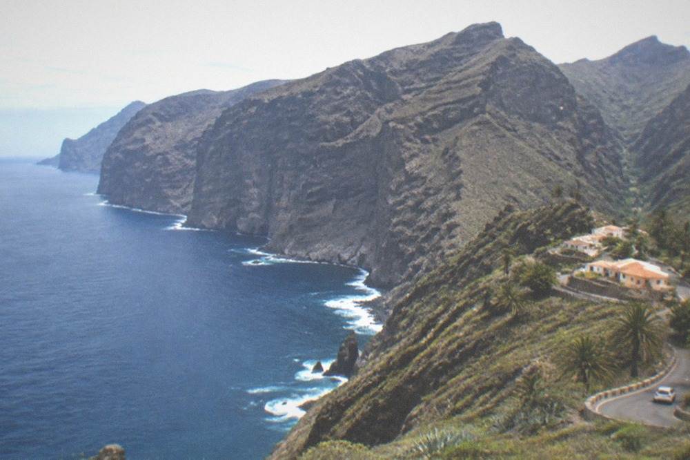 Dramatic cliffs rising from the sea at Los Gigantes in Tenerife