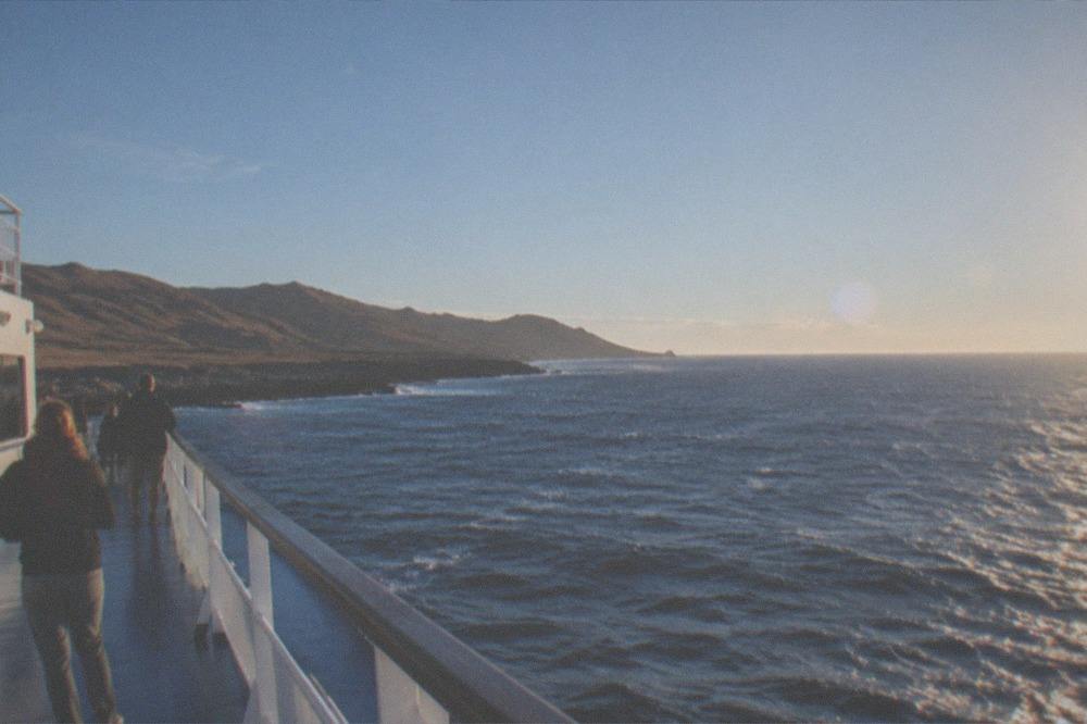 Open Atlantic Ocean from a ship's deck with no land in sight