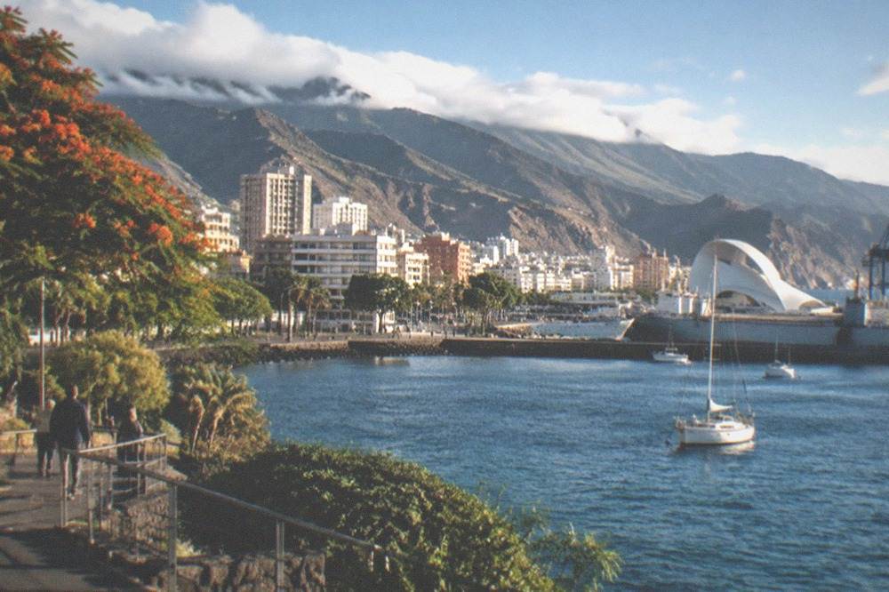 Green hills and low cloud over northern Tenerife
