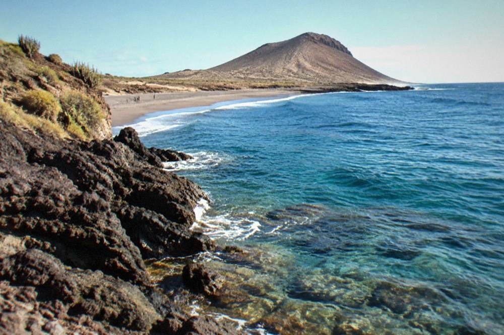 Clear turquoise water over a rocky seabed near the Tenerife coast