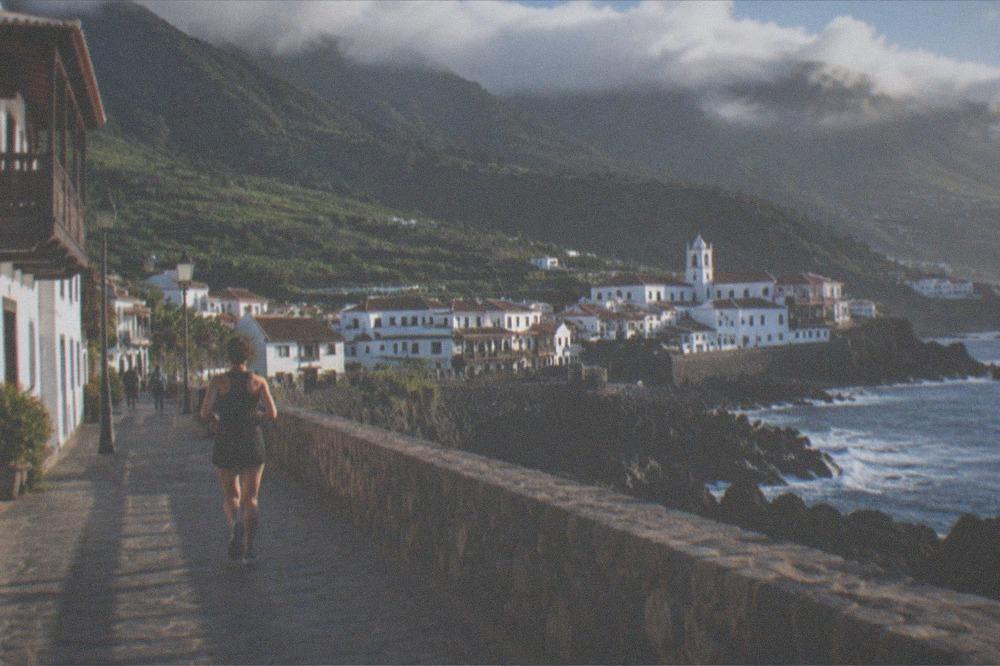 Clouds resting on green northern hills above Garachico