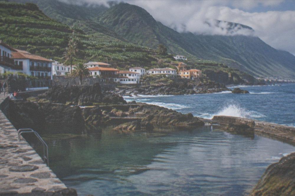 Rock pools by the stone seafront at Garachico, a small Canary coastal town